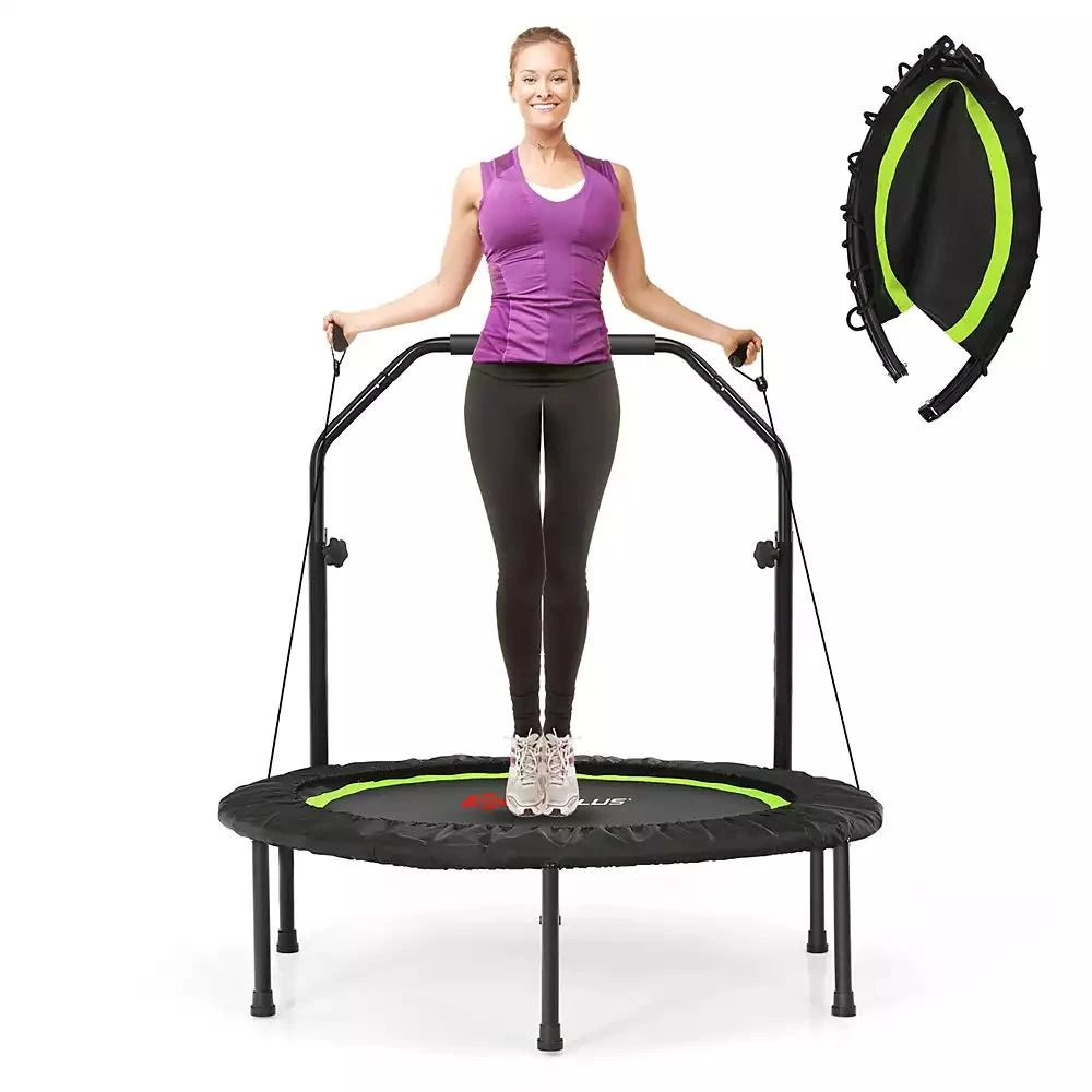商品Costway|40" Foldable Adjustable Trampoline Fitness Rebounder with Resistance Bands Home Gym,价格¥677,第1张图片