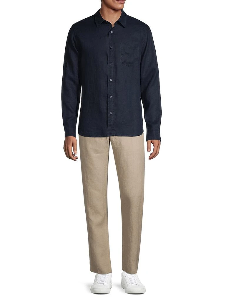 商品Vince|Linen Long-Sleeve Button-Up Shirt,价格¥1703,第2张图片详细描述