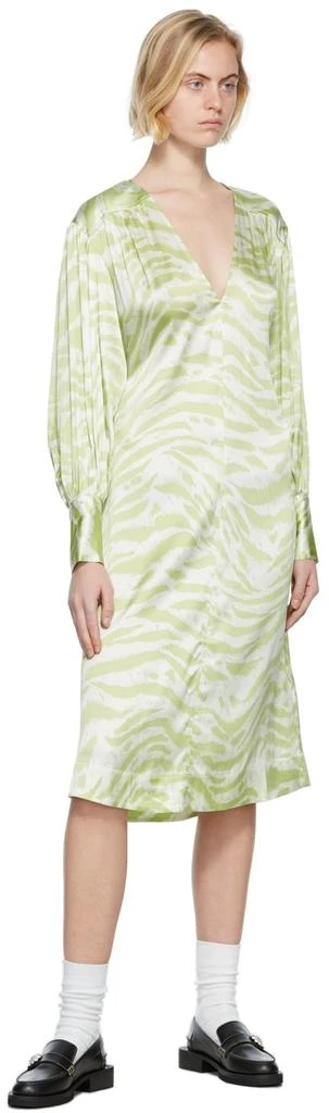 商品Ganni|Green Silk Stretch Satin Maxi Dress,价格¥4088,第4张图片详细描述