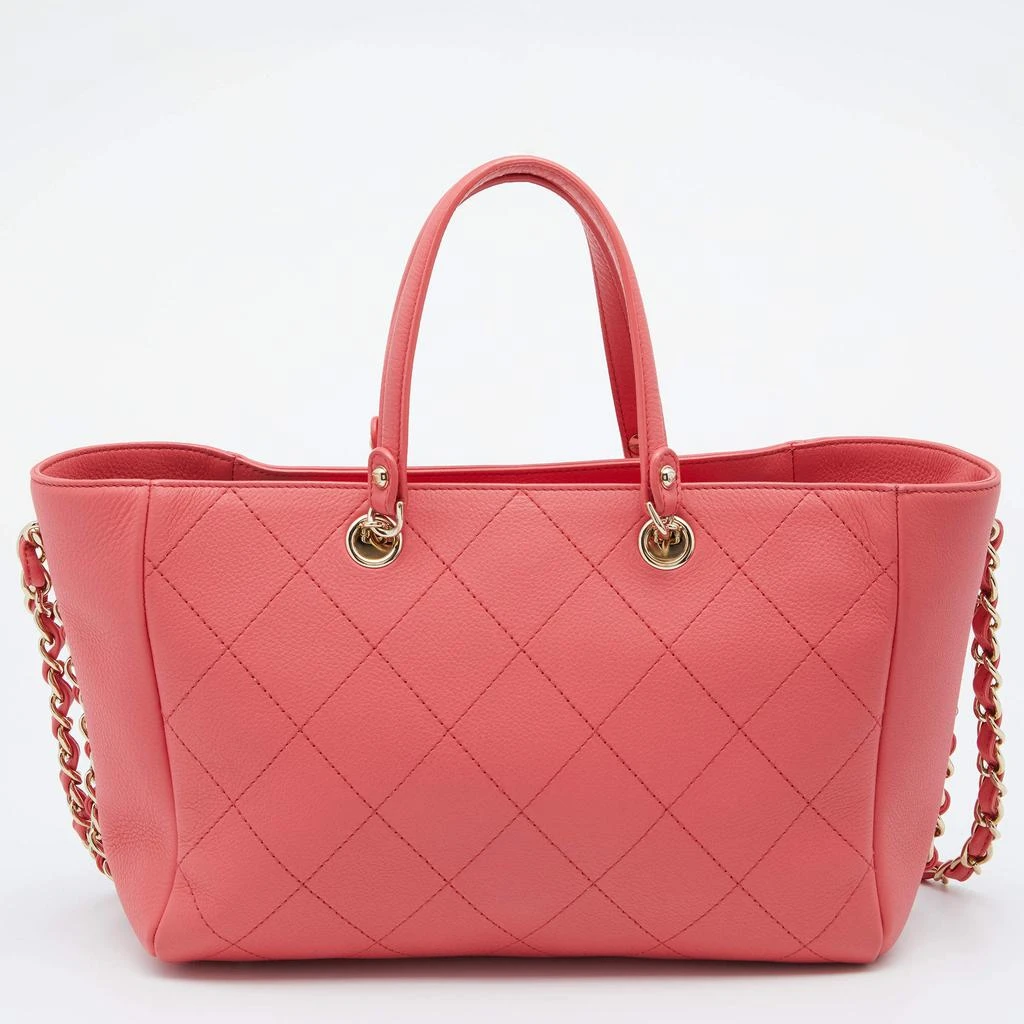 商品[二手商品] Chanel|Chanel Pink Quilted Leather Small Neo Soft Shopping Tote ,价格¥15888,第4张图片详细描述