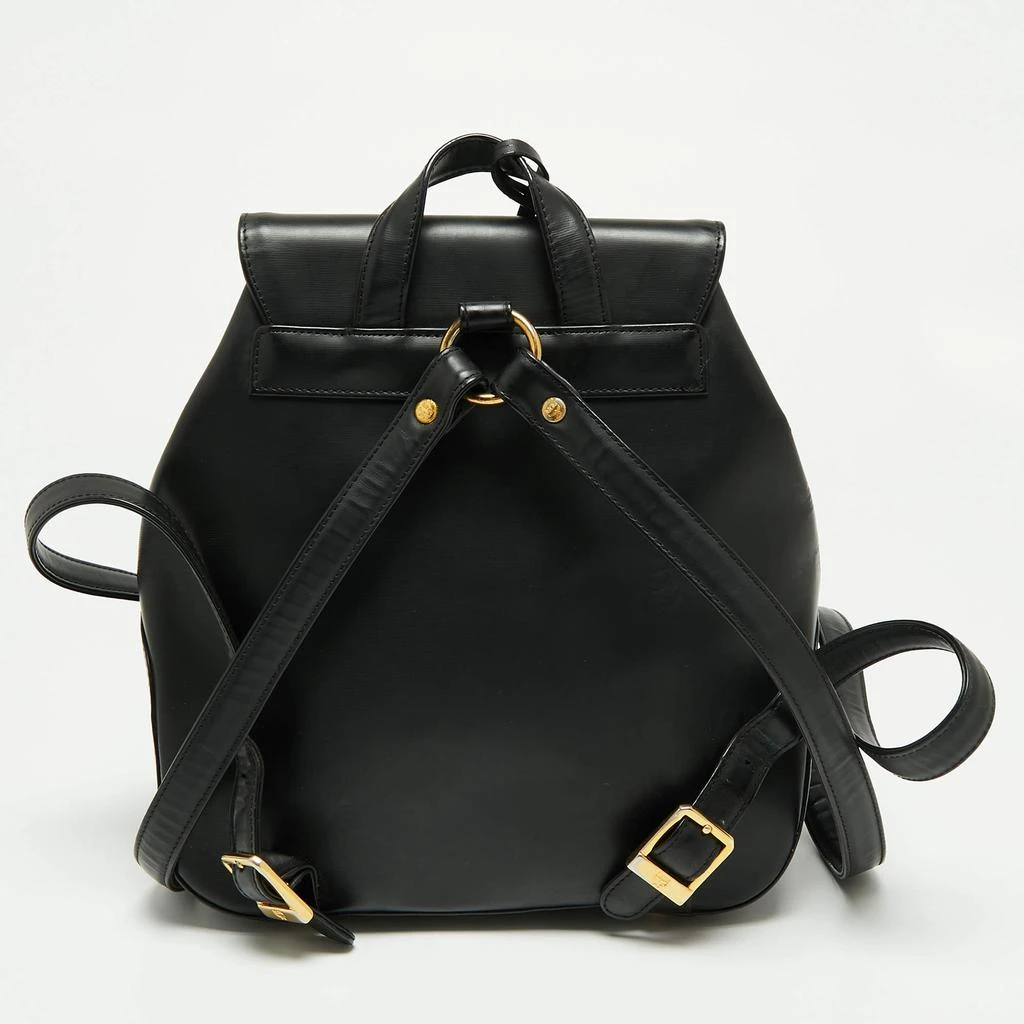 商品[二手商品] MCM|MCM Black Leather Front Pocket Flap Backpack,价格¥1184,第4张图片详细描述