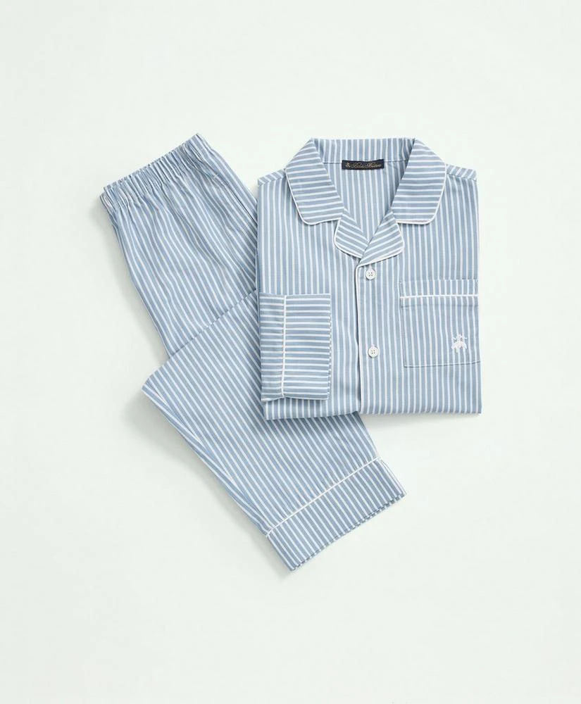 商品Brooks Brothers|Kids Long Sleeve Button Up Pajama Set,价格¥380,第1张图片