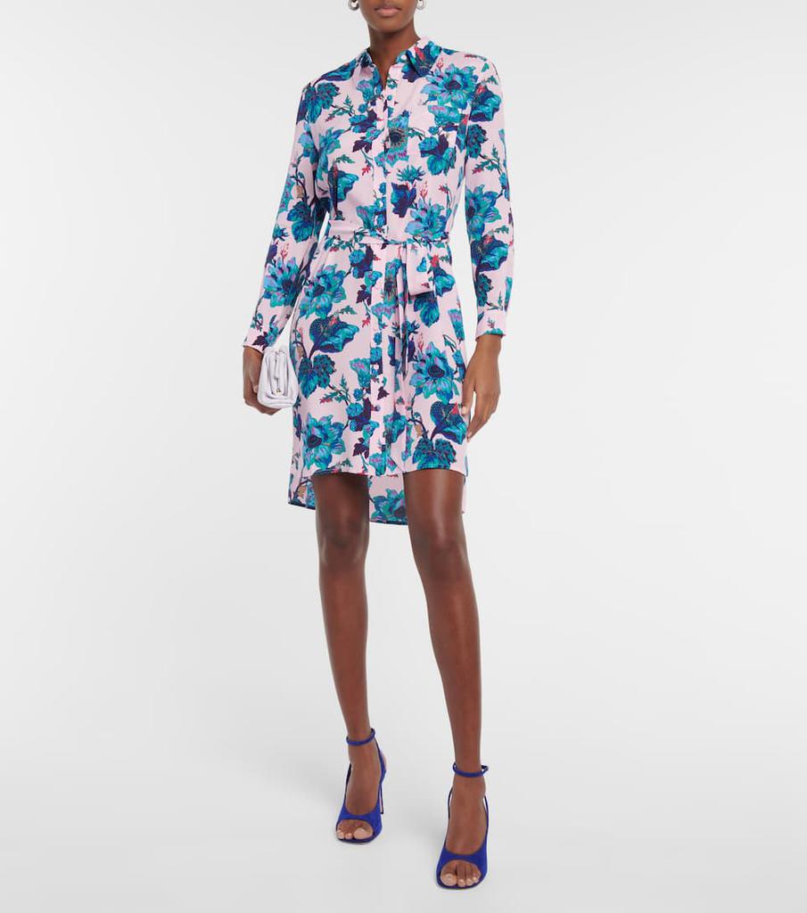 Prita floral-print shirt minidress商品第2张图片规格展示