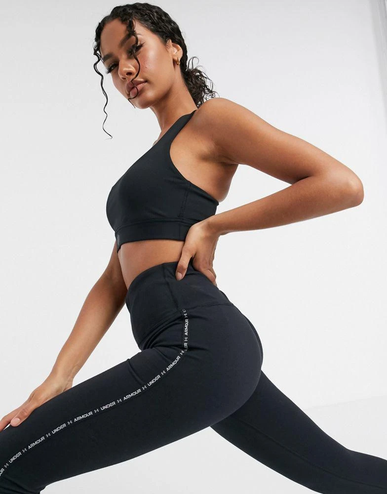 商品Under Armour|Under Armour favorite hi-rise cropped leggings with logo taping in black,价格¥154,第3张图片详细描述