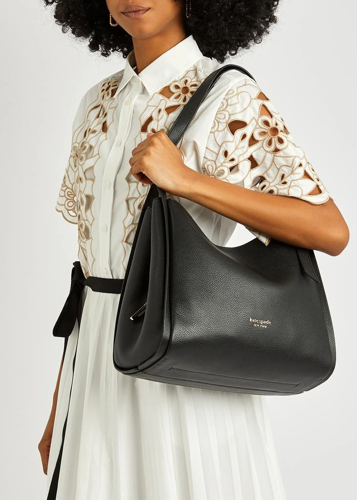 商品Kate Spade|Knott large black leather shoulder bag,价格¥3524,第5张图片详细描述