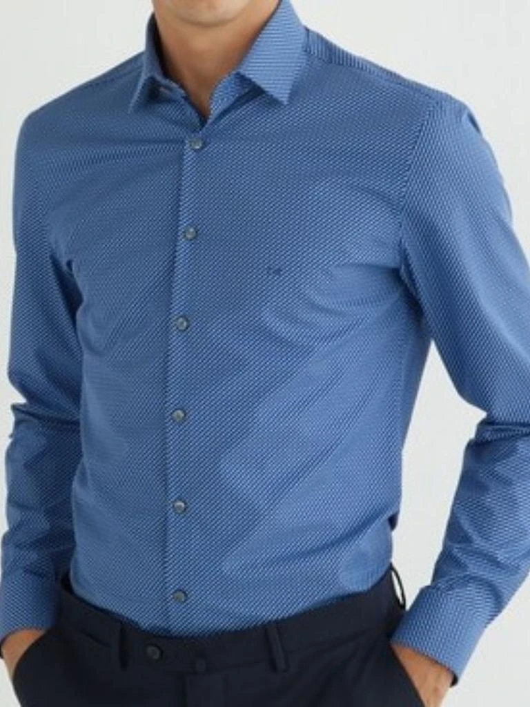 商品Calvin Klein|CALVIN KLEINCamicia da uomo slim con stampa geometrica K10K109886 0G2,价格¥853,第1张图片
