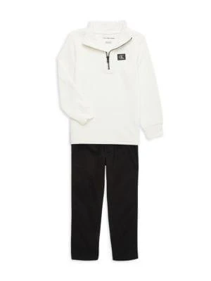 商品Calvin Klein|Little Boy’s 2-Piece Sweatshirt & Pants Set,价格¥265,第1张图片