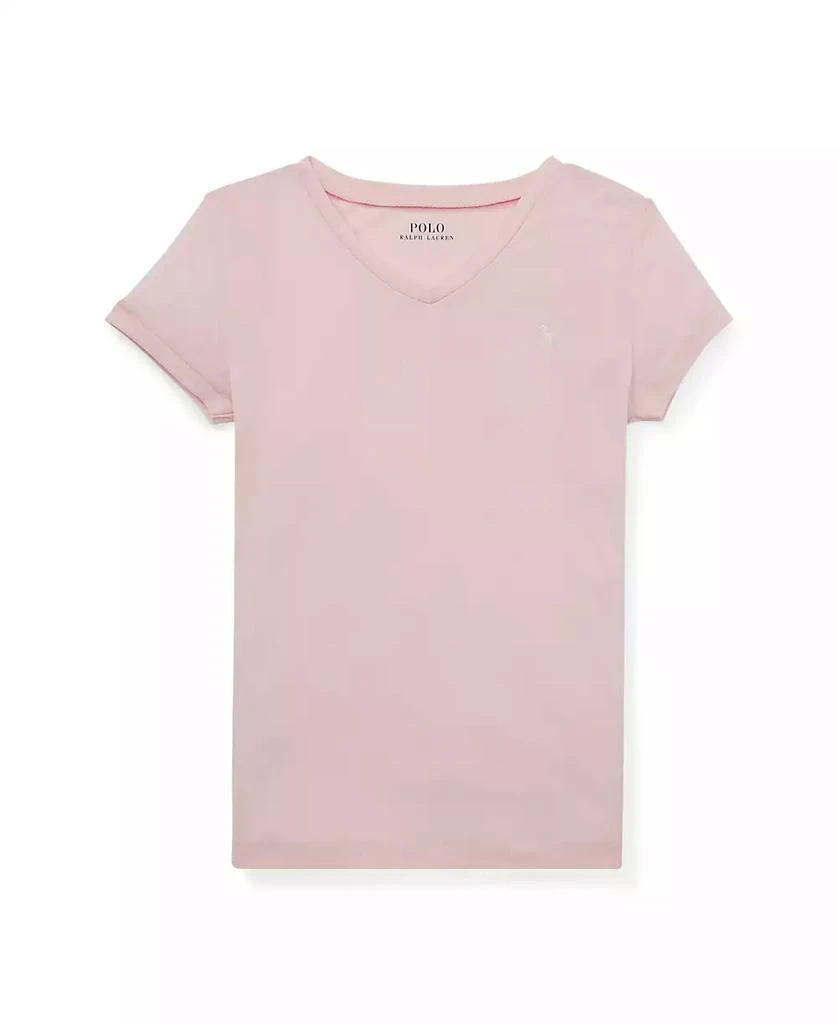 商品Ralph Lauren|Big Girls Cotton Jersey V-Neck T-shirt,价格¥220,第1张图片