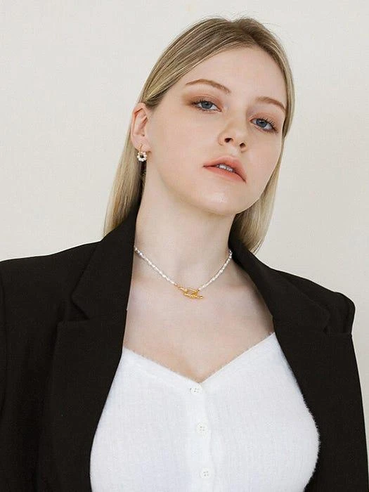 商品LAZYDAWN|Toggle Pearl Necklace (N043) - 2 Colors,价格¥494,第2张图片详细描述