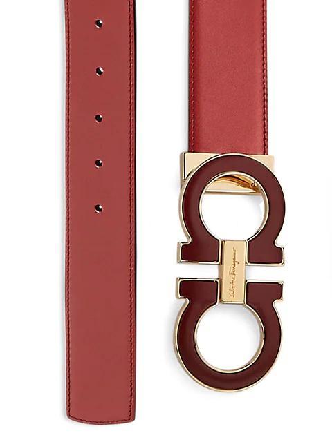 商品Salvatore Ferragamo|Adjustable & Reversible Double Gancini Buckle Belt,价格¥4354,第4张图片详细描述
