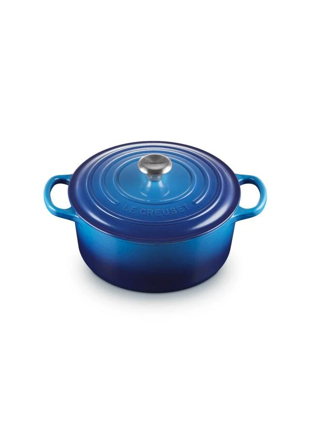商品Le Creuset|Signature cast iron round casserole 22cm azure,价格¥2615,第1张图片