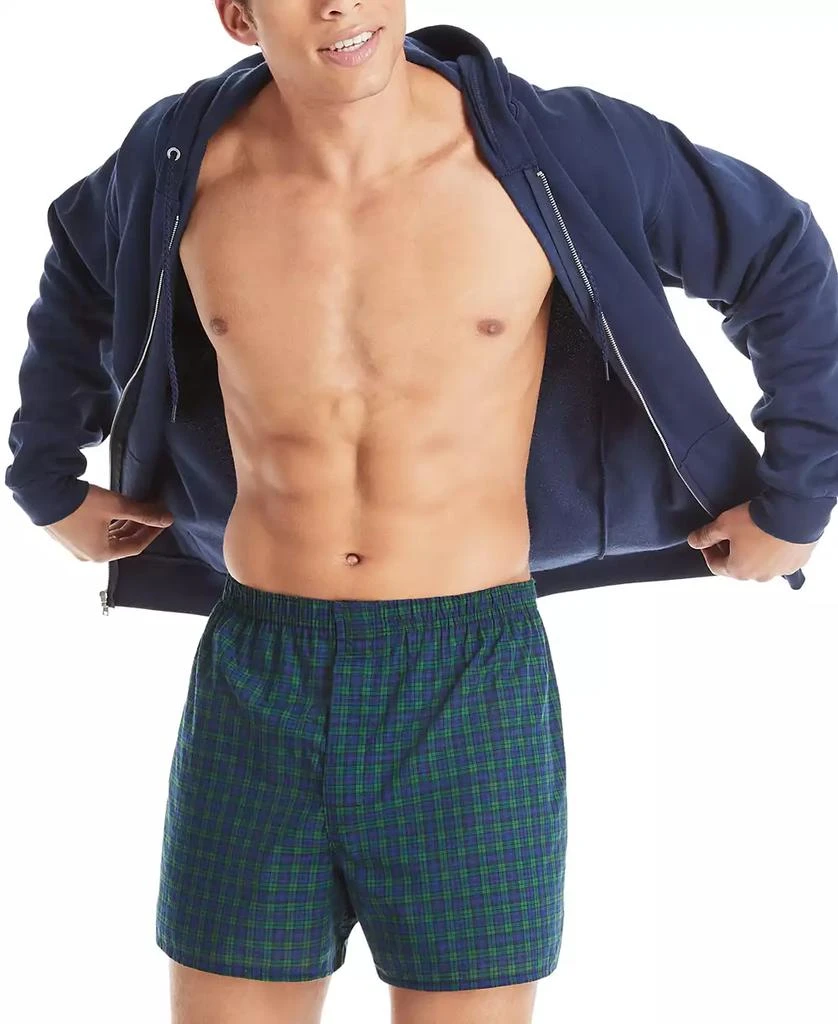商品Hanes|Men's 5-Pk. Ultimate® FreshIQ® Tartan Print Woven Boxers,价格¥173,第3张图片详细描述