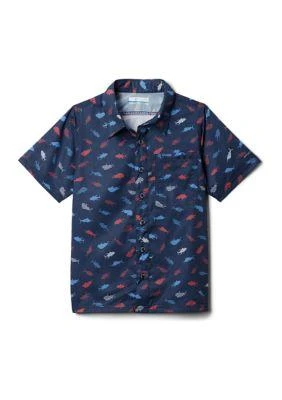 商品Columbia|Boys 6 7 Super Slack Tide Short Sleeve Camp Shirt,价格¥139,第1张图片