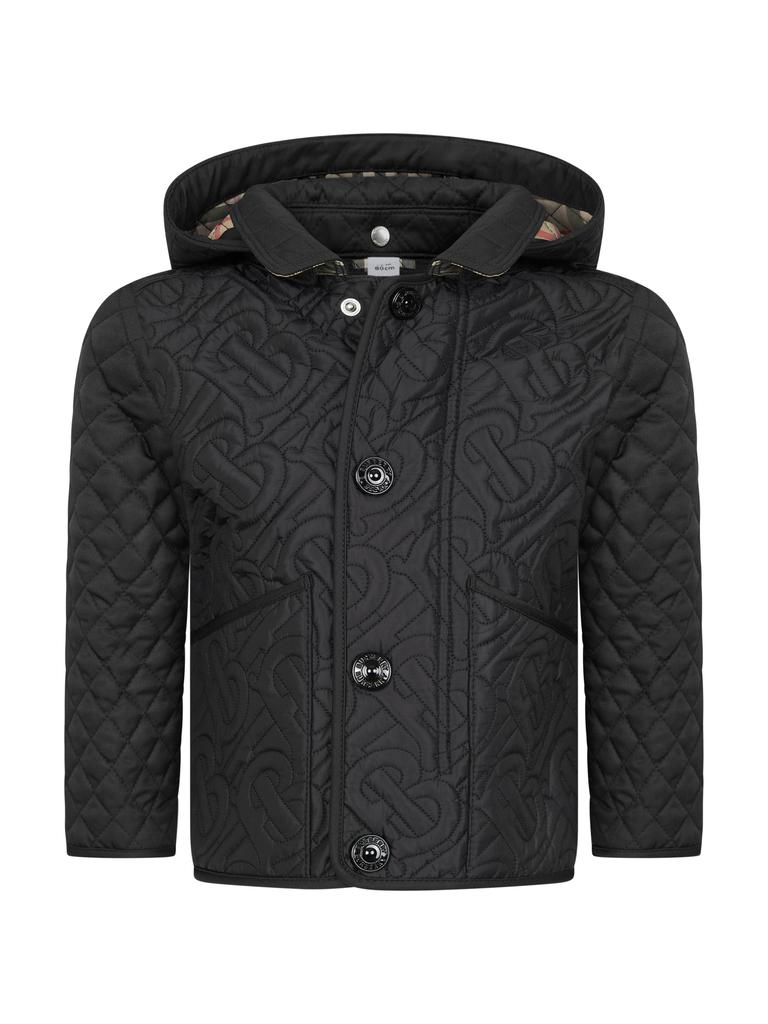 Burberry Black Baby Boys Quilt Jacket商品第1张图片规格展示