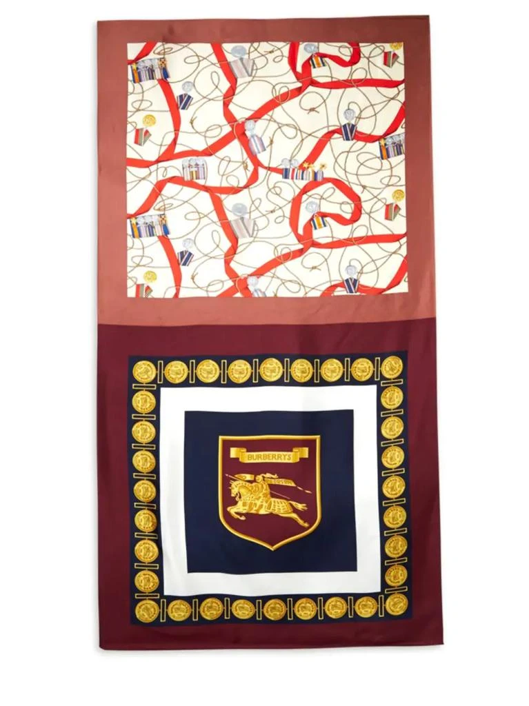 商品Burberry|Burberry - Medal Collage Silk Scarf,价格¥2056,第2张图片详细描述