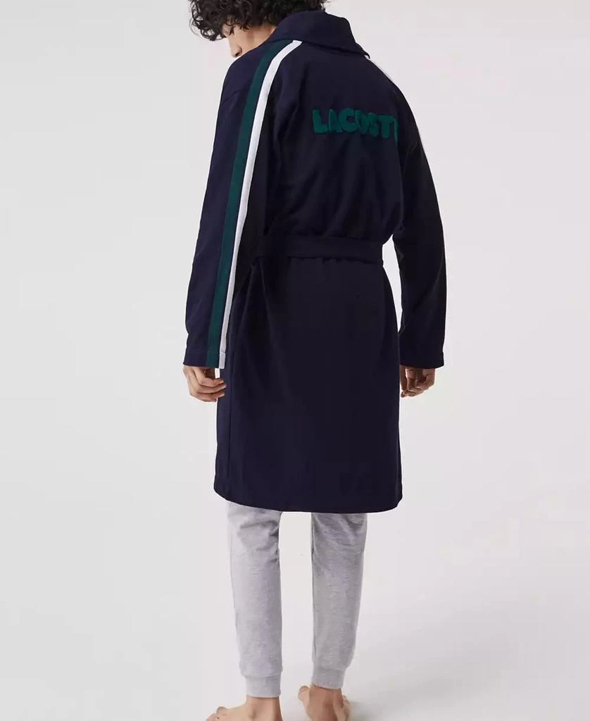 商品Lacoste|Men's Sport-Inspired Textured Badges Cotton Pique Bathrobe,价格¥440,第2张图片详细描述