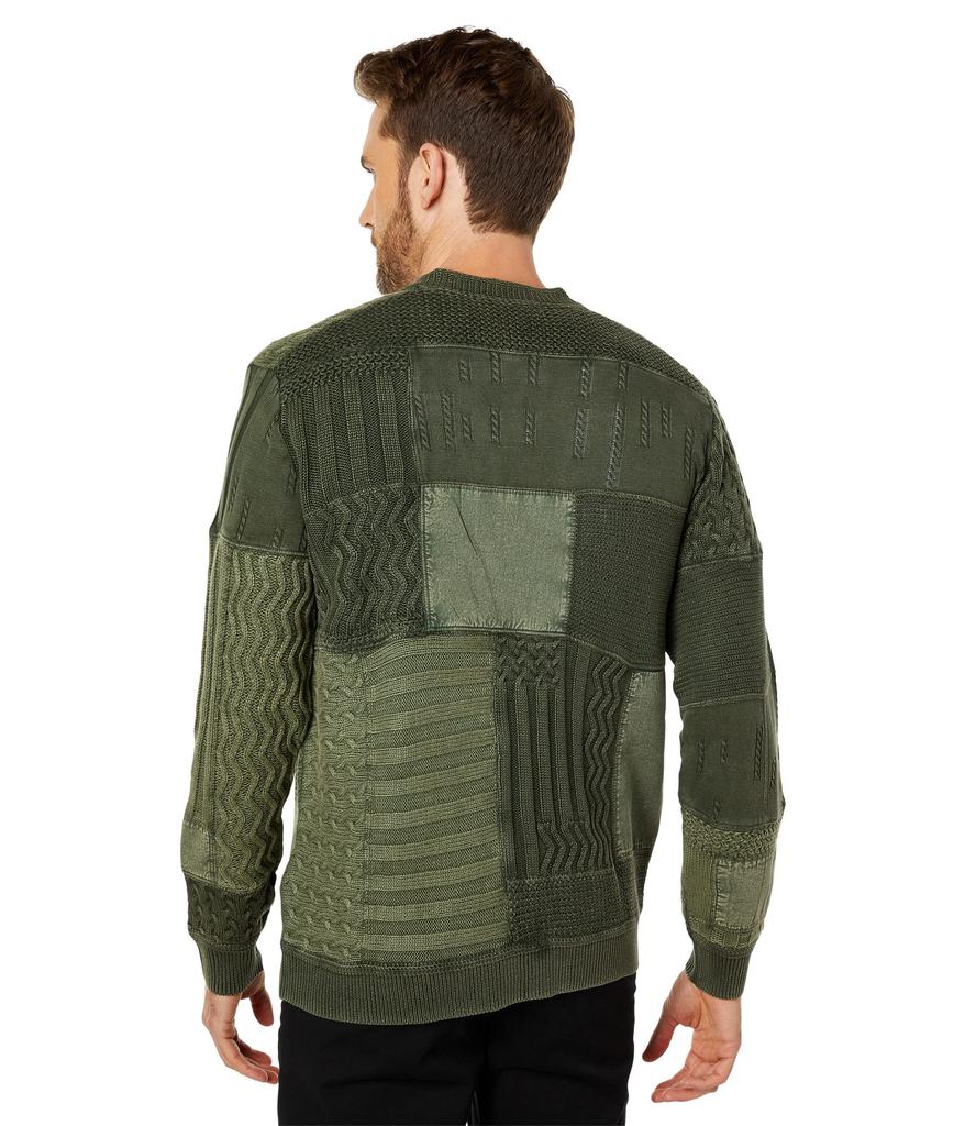Francis Long Sleeve Mixed Texture Patchwork Cardigan Y2215Y2商品第2张图片规格展示