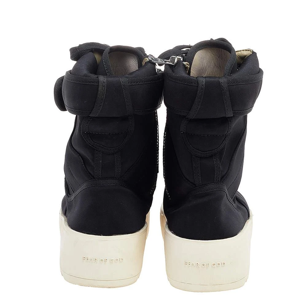 商品[二手商品] Fear of god|Fear Of God Black Neoprene Military High Top Sneakers Size 43,价��格¥3074,第5张图片详细描述