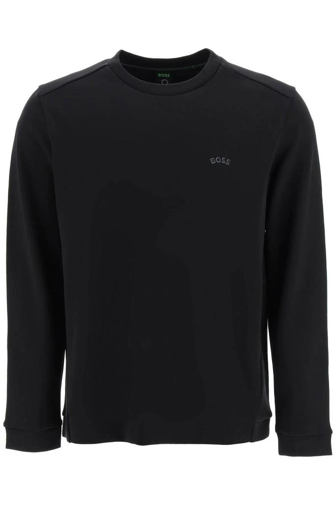 商品Hugo Boss|'SALBO CURVED' INTERLOCK SWEATSHIRT,价格¥370,第1张图片