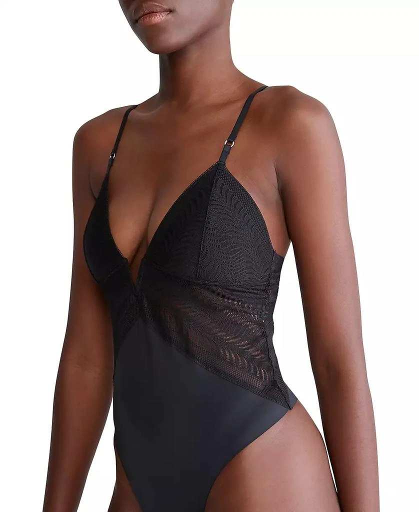 商品Calvin Klein|Women's Sculpt Lace Thong Bodysuit QF7551,价格¥173,第3张图片详细描述