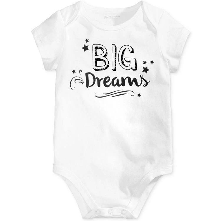 商品First Impressions|Big Dreams Cotton Bodysuit, Baby Boys & Girls, Created for Macy's,价格¥29,第1张图片