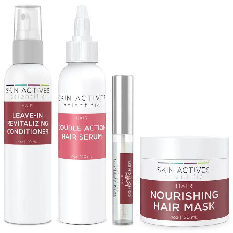 商品Skin Actives Scientific|Hair Care Set Hair Conditioner, 4oz Hair Mask, Brow & Lash Conditioner, Hair Serum,价格¥808,第1张图片