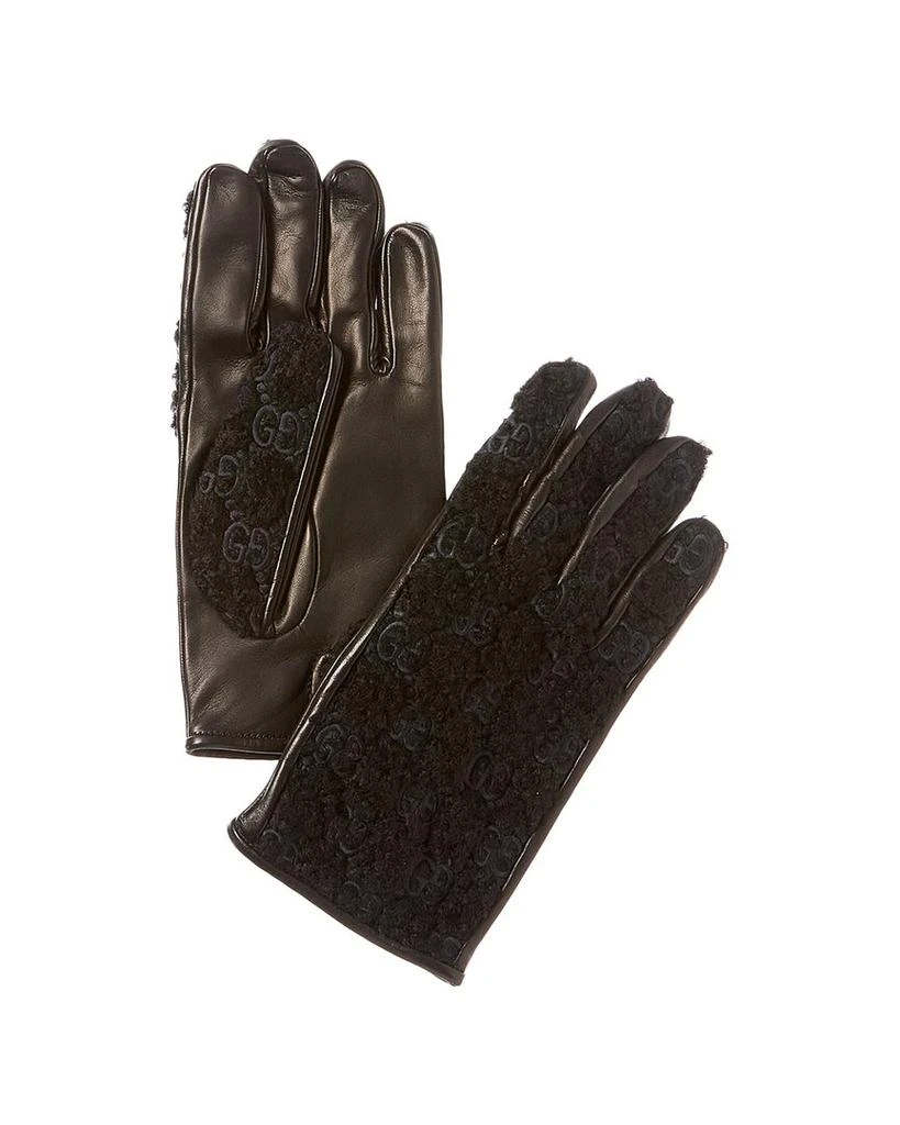 商品Gucci|Cashmere-Lined Leather Gloves,价格¥4076,第1张图片