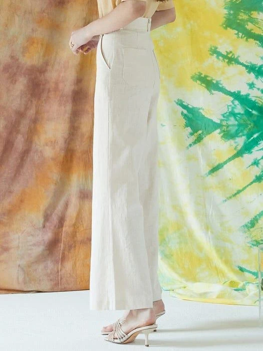 商品JOORTI|J732 Linen Wide Pants,价格¥612,第3张图片详细描述