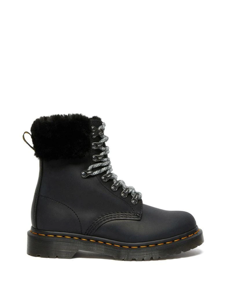 商品Dr. Martens|Dr Martens 1460 Serena Collar flat lace up ankle boot in black,价格¥1127,第3张图片详细描述