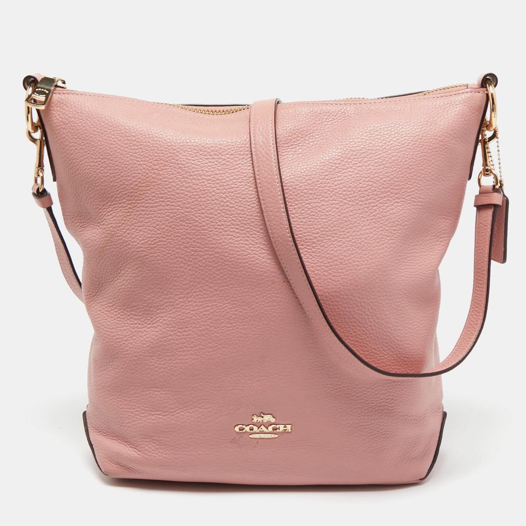 Coach Pink Leather Abby Duffle Crossbody Bag商品第1张图片规格展示