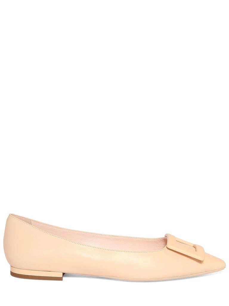 商品Roger Vivier|5mm Gommettine Leather Ballerina Flats,价格¥5743,第1张图片