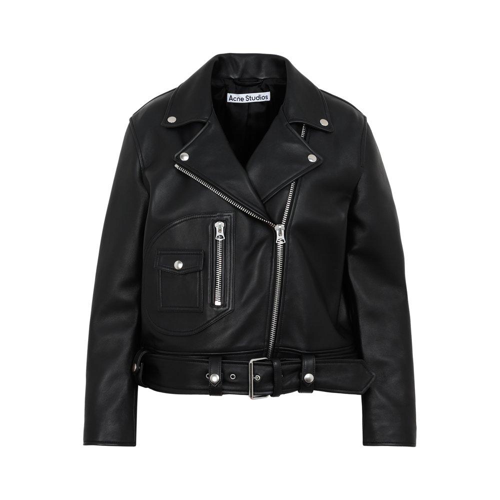 Acne Studios Zip-Up Biker Jacket商品第1张图片规格展示