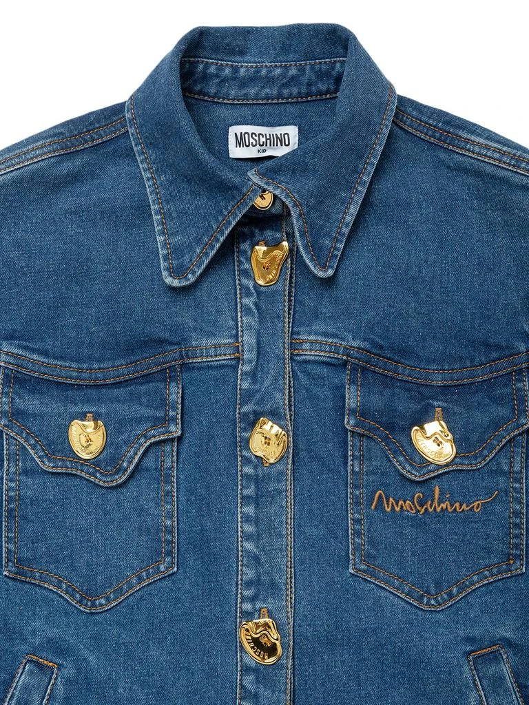 商品Moschino|Asymmetrical Cotton Denim Jacket,价格¥978,第1张图片详细描述