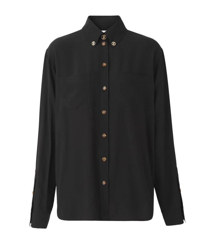 商品Burberry|Silk TB Monogram Shirt,价格¥8340,第1张图片