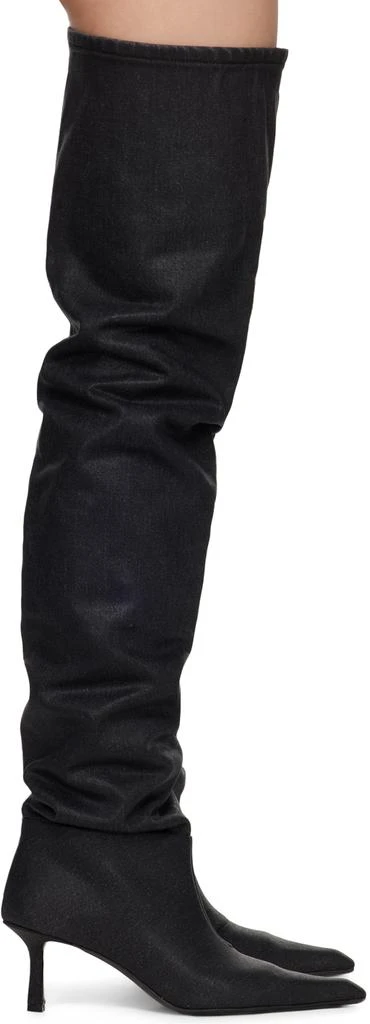 商品Alexander Wang|Gray Viola Denim Boots,价格¥5449,第1张图片