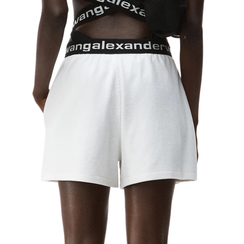 商品Alexander Wang|ALEXANDER WANG 白色女士短裤 4CC1204025-111,价格¥1483,第1张图片