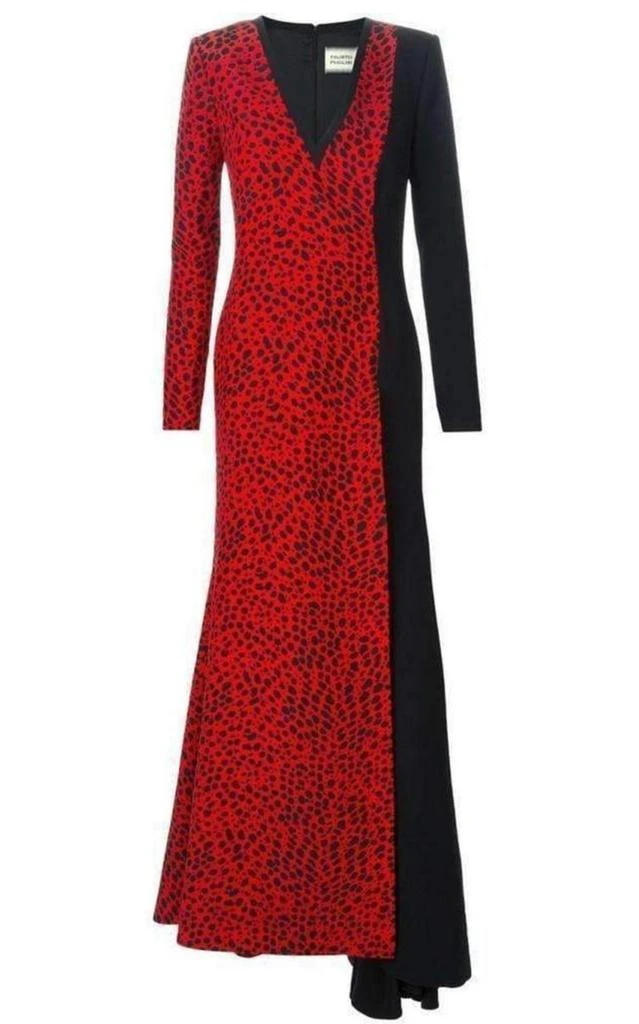 商品Fausto Puglisi|Red Leopard Print Stretch Silk Gown,价格¥3037,第1张图片