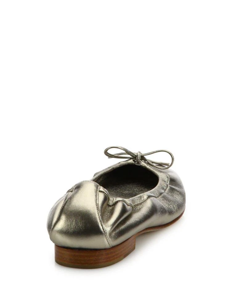 商品Manolo Blahnik|Tobaly Metallic Leather Ballet Flats,价格¥1649,第2张图片详细描述