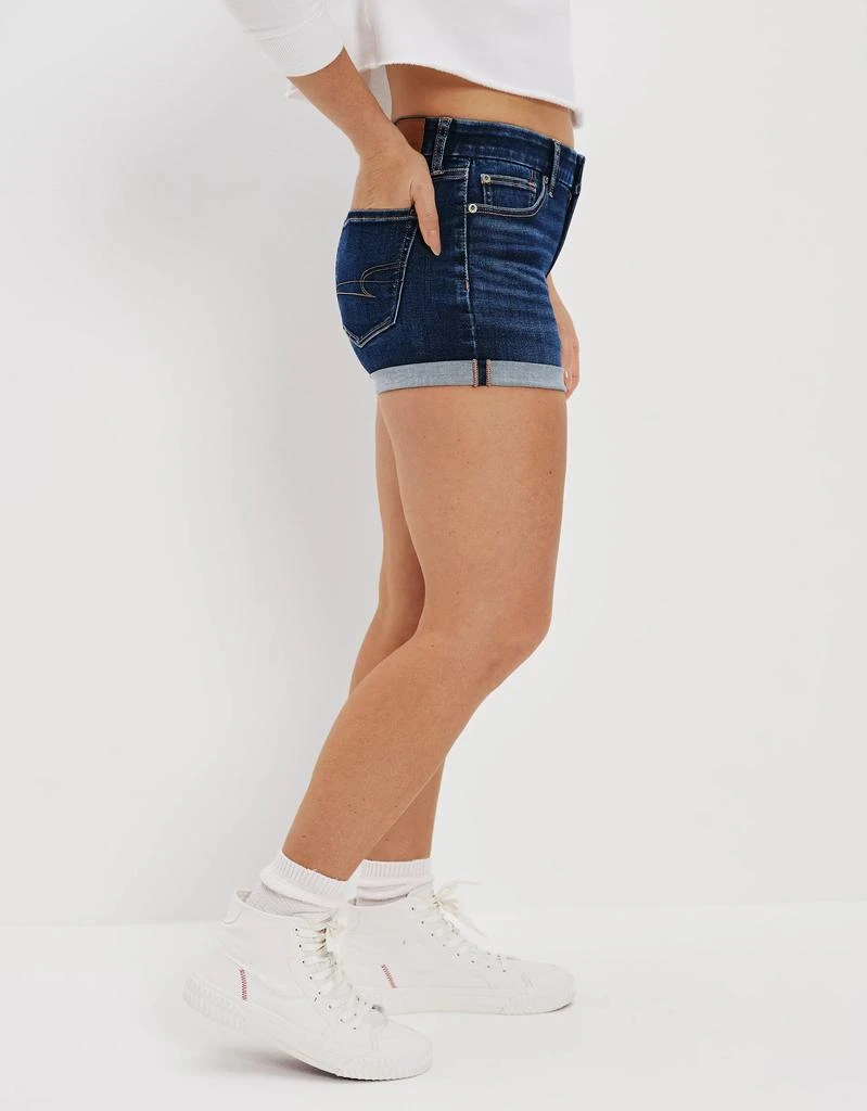 商品AE|AE Next Level Curvy Denim Midi Short,价格¥103,第5张图片详细描述