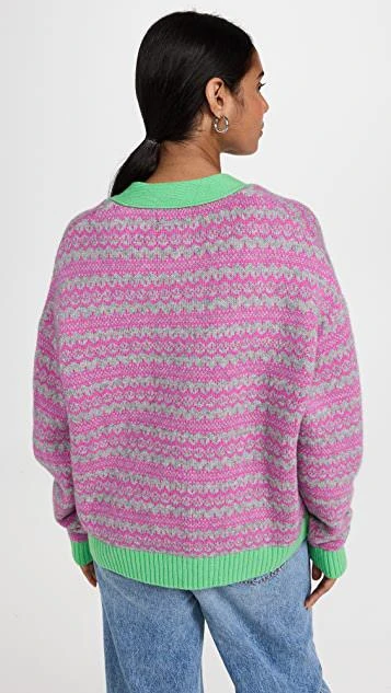 商品无领套头衫 1234|费尔岛风印花系扣衫,价格¥2167,第2张图片详细描述
