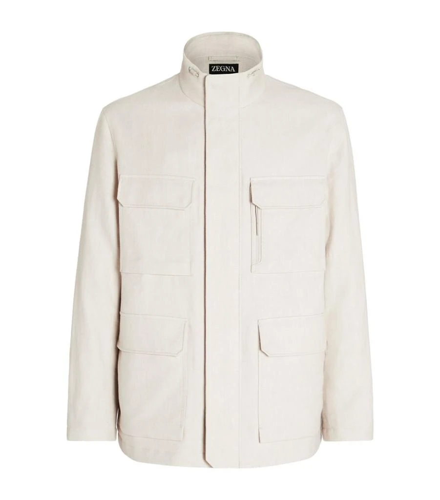 商品Zegna|Linen-Wool Padded Field Jacket,价格¥29619,第1张图片
