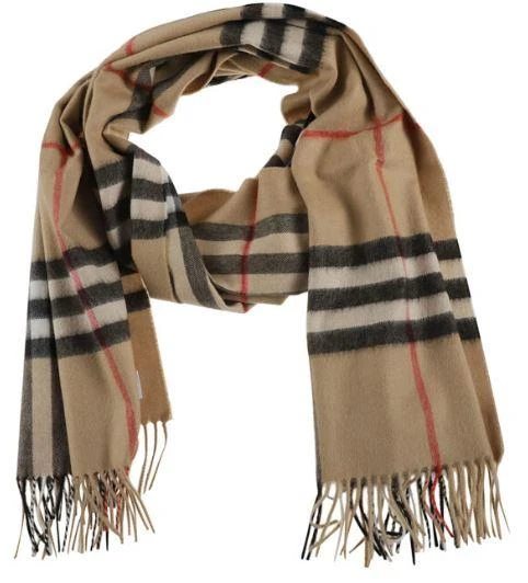 商品Burberry|Archive Beige Exaggerated Check Cashmere Scarf,价格¥3191,第1张图片