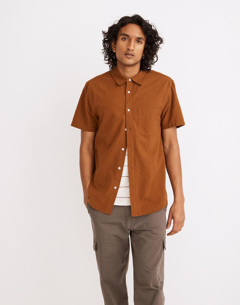 商品Madewell|Crinkle Cotton Perfect Short-Sleeve Shirt,价格¥251-¥351,第1张图片