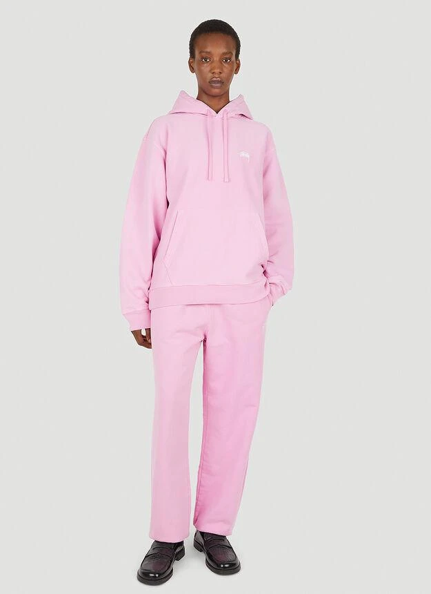 商品STUSSY|Stock Logo Hooded Sweatshirt in Pink,价格¥549,第2张图片详细描述