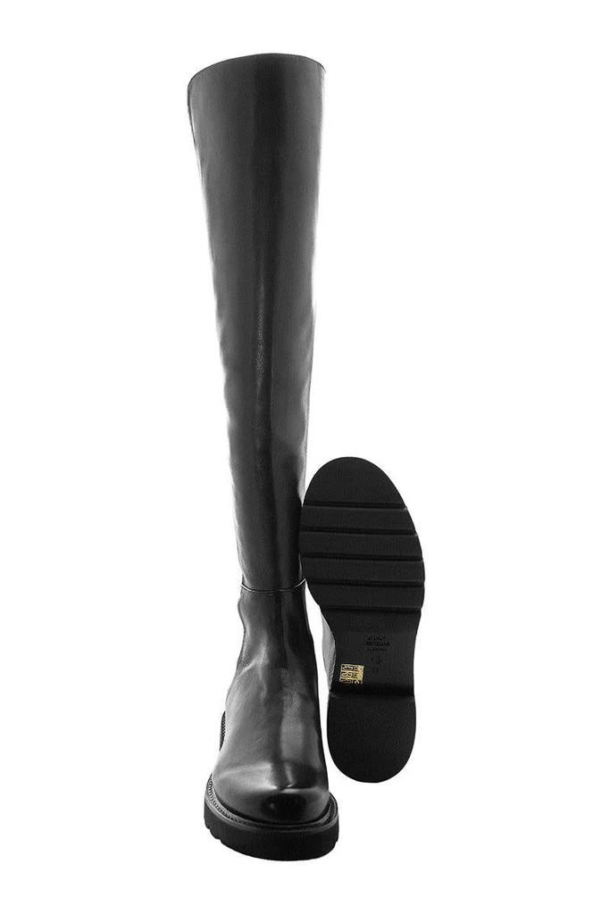 商品Stuart Weitzman|STUART WEITZMAN 5050 LIFT - Leather boots with elasticated back,价格¥5348,第5张图片详细描述
