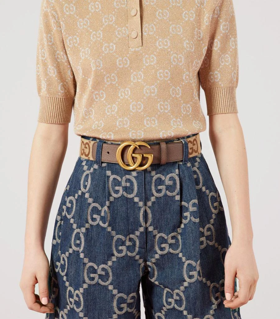 商品Gucci|Jumbo GG Marmont Logo Belt,价格¥4170,第2张图片详细描述