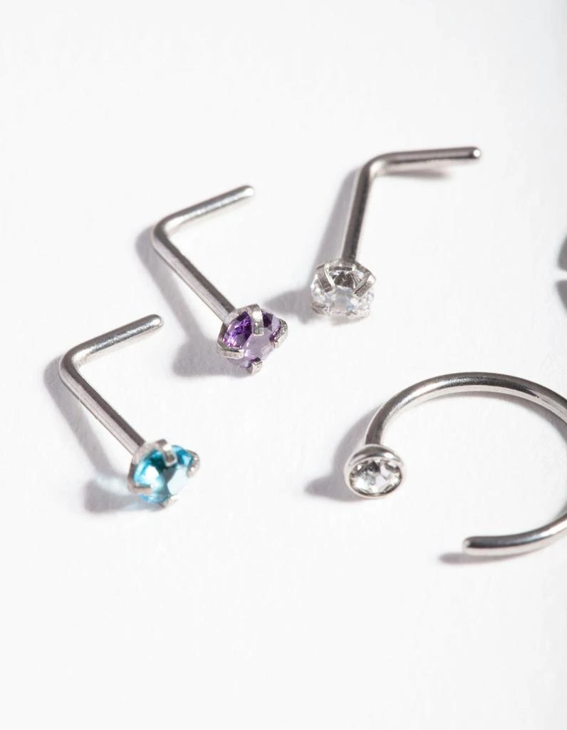 商品Lovisa|Pastel Surgical Steel Nose Stud Hoop Pack,价格¥95,第2张图片详细描述