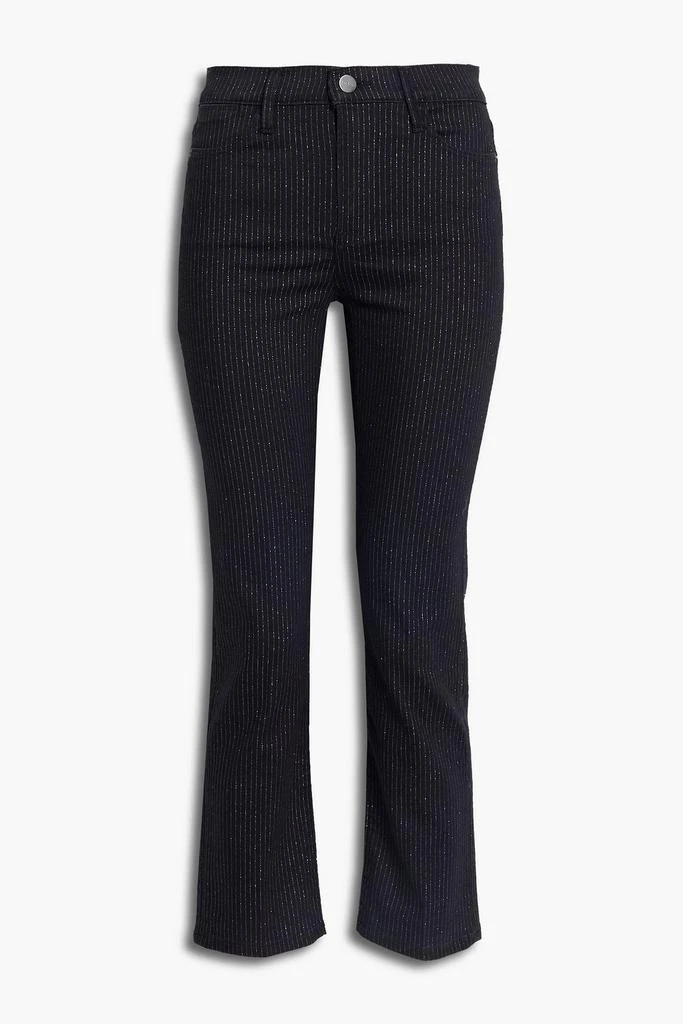 商品FRAME|Le High Straight metallic pinstriped high-rise straight-leg jeans,价格¥628,第1张图片