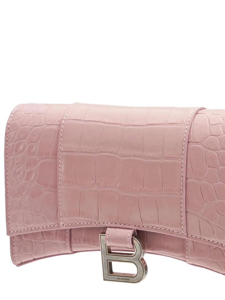 商品Balenciaga|Hourglass Embossed Leather Chain Wallet,价格¥13533,第4张图片详细描述
