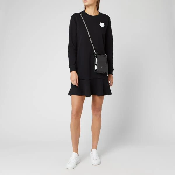 商品Kenzo|KENZO Women's Tiger Crest Cotto Moleton Dress - Black,价格¥980,第3张图片详细描述